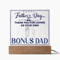 Thank You Bonus DAD Square Acrylic Plaque