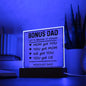 Bonus DAD Square Acrylic Plaque
