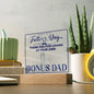 Thank You Bonus DAD Square Acrylic Plaque