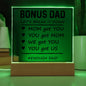 Bonus DAD Square Acrylic Plaque