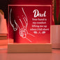 Silhouette DAD Square Acrylic Plaque
