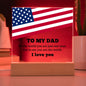 To My DAD Square Acrylic Plaque