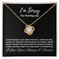 I'm Sorry| Forgive Me - Love Knot Necklace