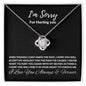I'm Sorry| Forgive Me - Love Knot Necklace