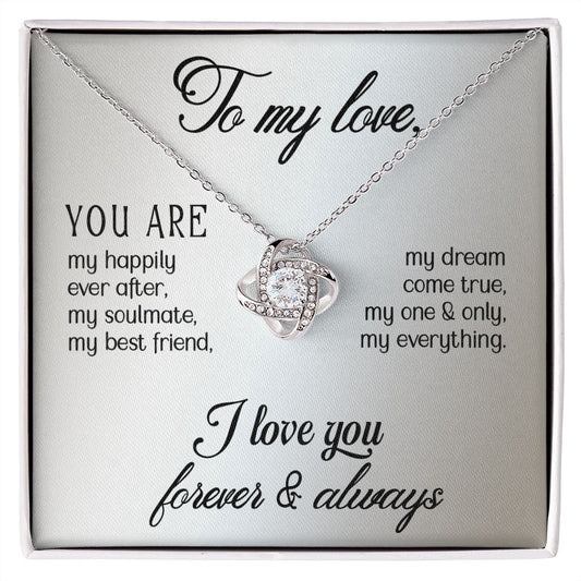 To My Love, Love Knot Necklace