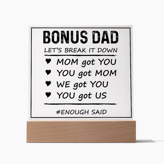 Bonus DAD Square Acrylic Plaque