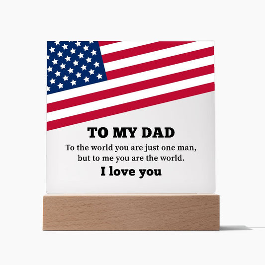 To My DAD Square Acrylic Plaque