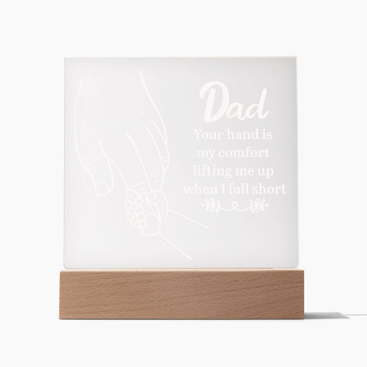 Silhouette DAD Square Acrylic Plaque